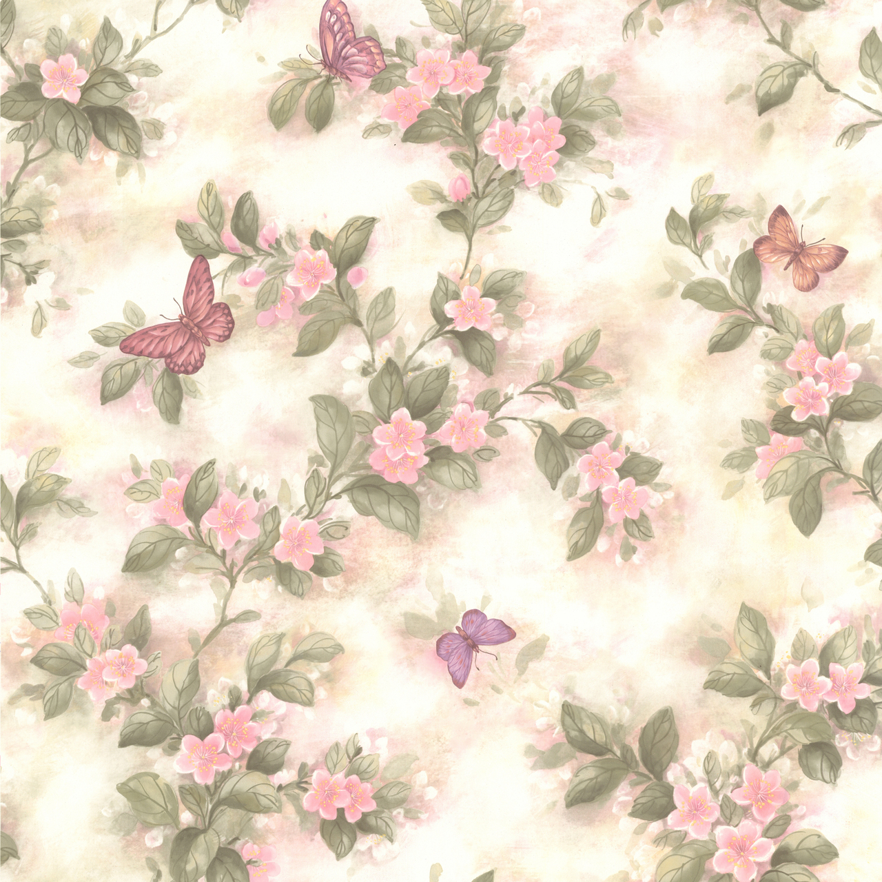 Pastel Pink Floral Wallpapers