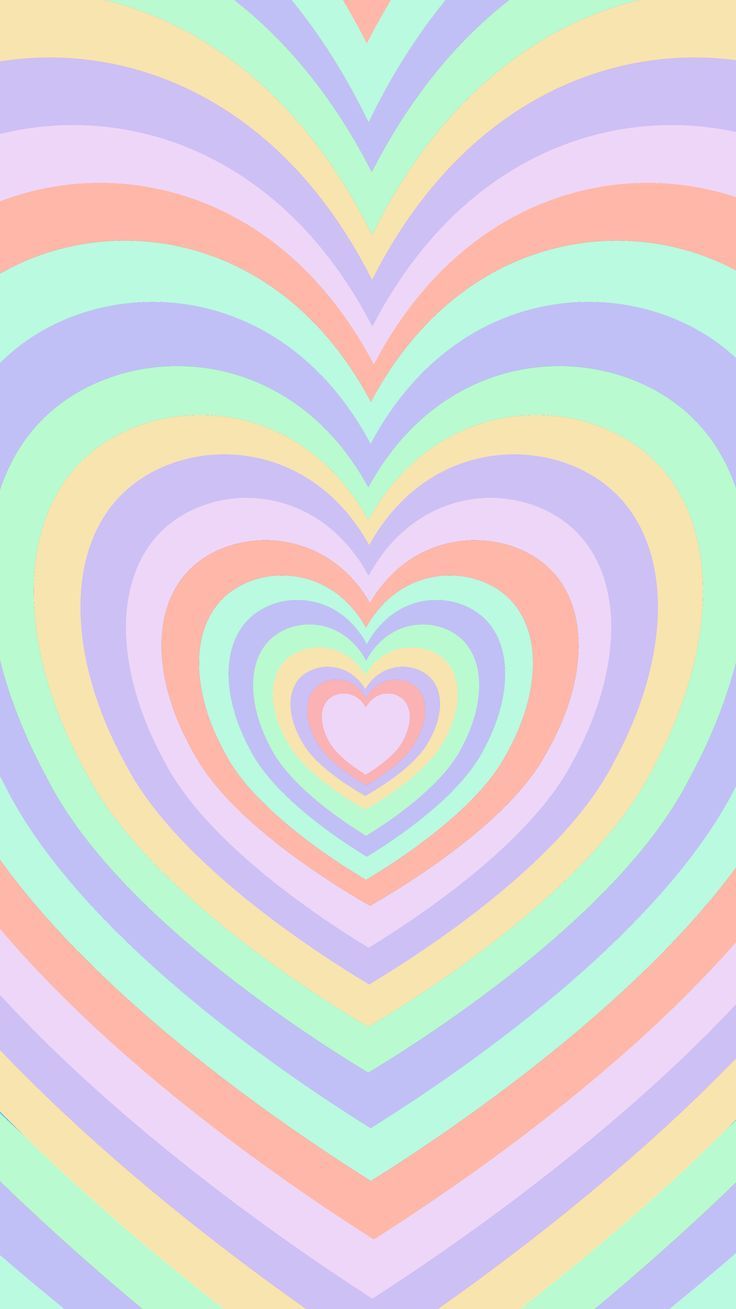 Pastel Rainbow Heart Wallpapers