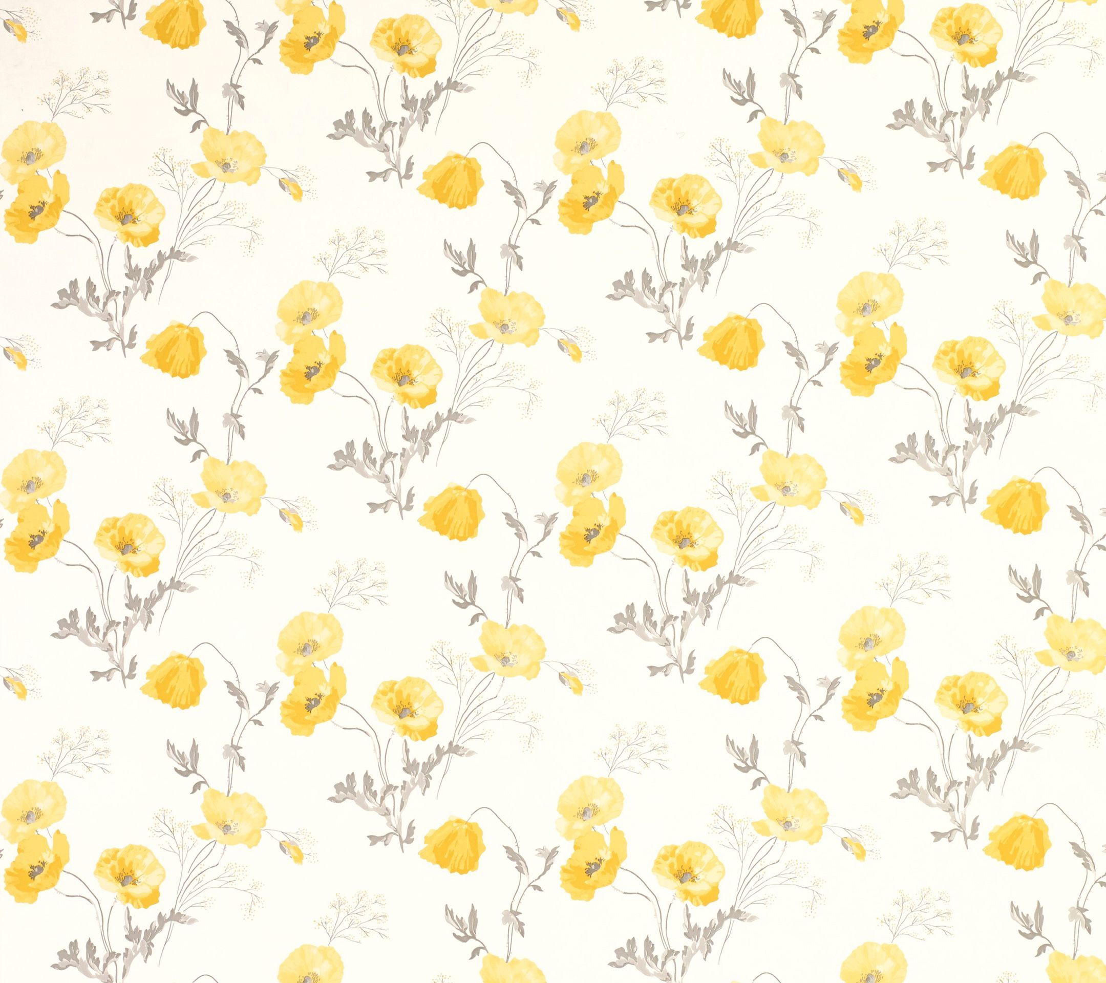 Pastel Yellow Floral Wallpapers