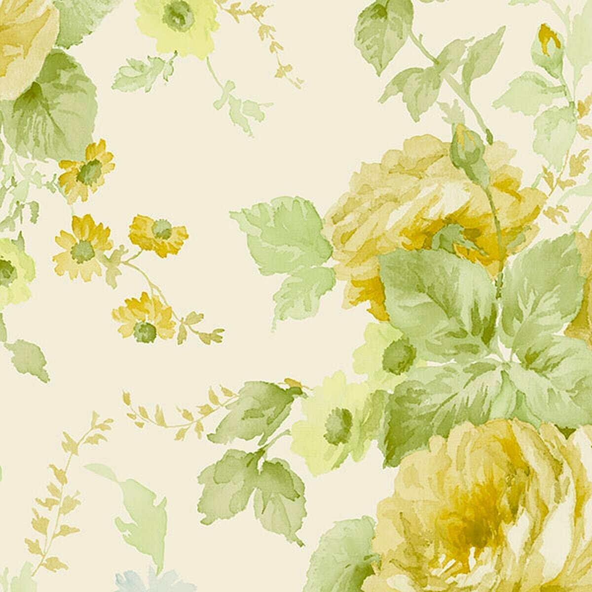 Pastel Yellow Floral Wallpapers