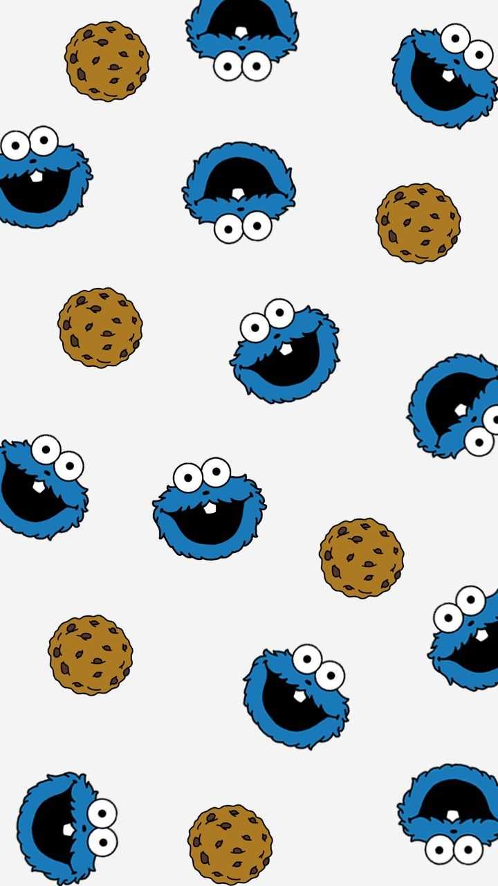 Pattern Cookie Monster Background