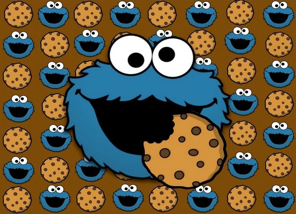 Pattern Cookie Monster Background