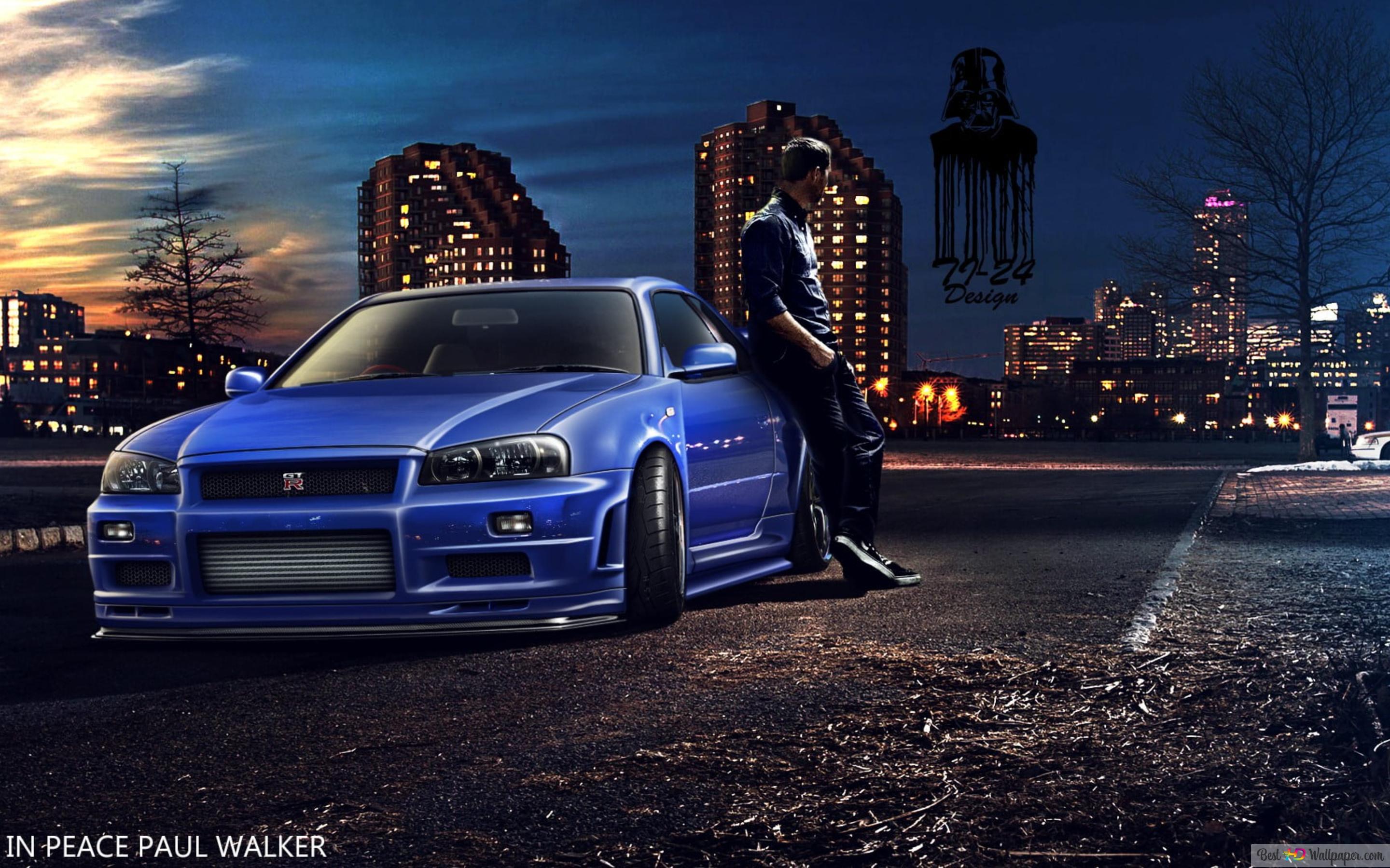 Paul Walker With Car Wallpapers