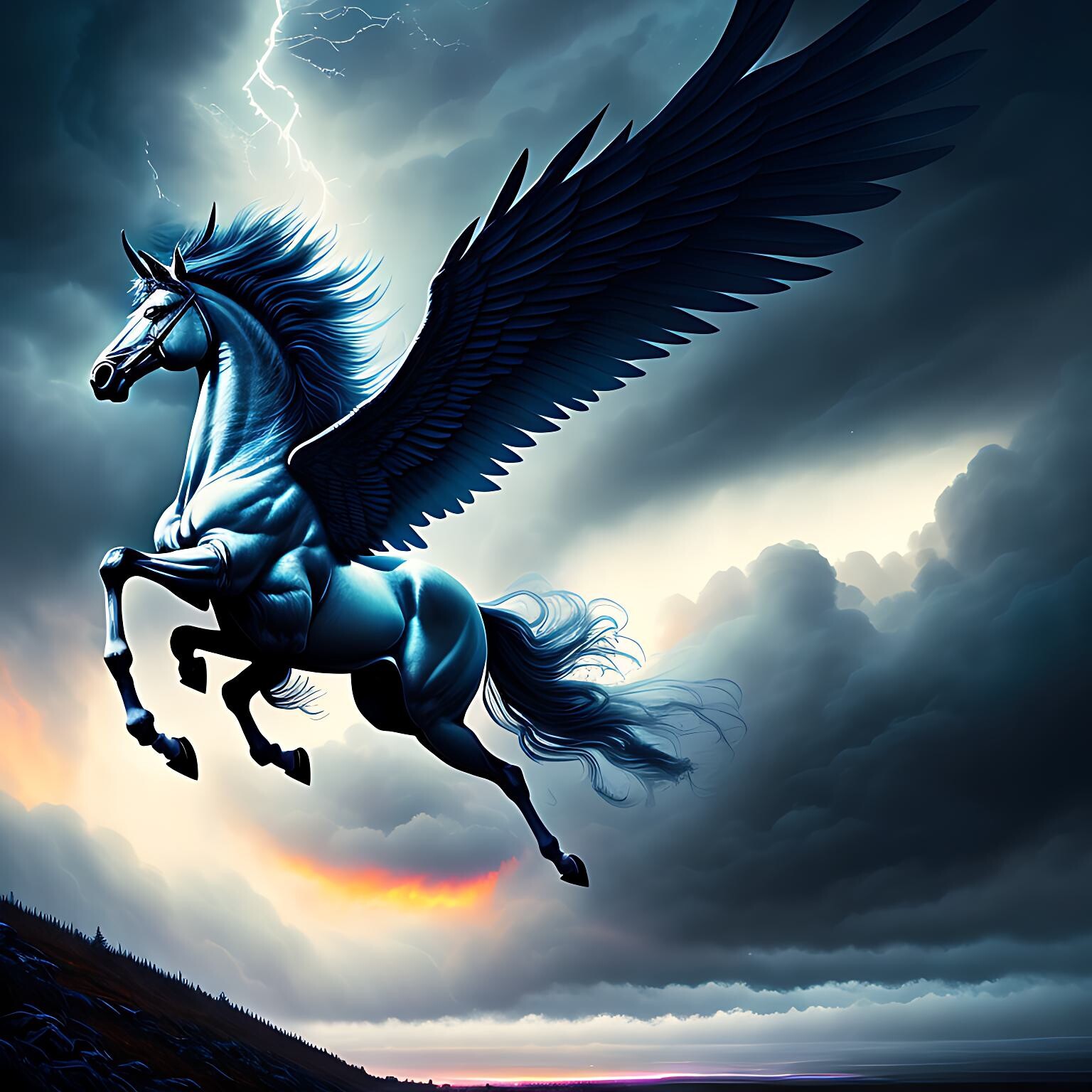 Pegasus Black Wallpapers