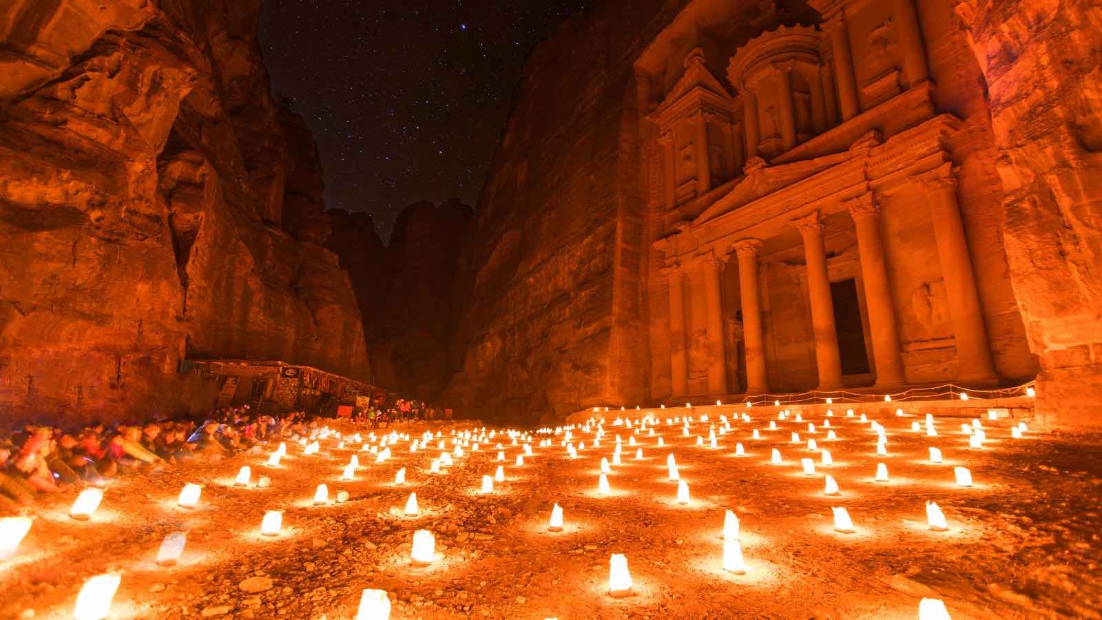 Petra At Night Wallpapers