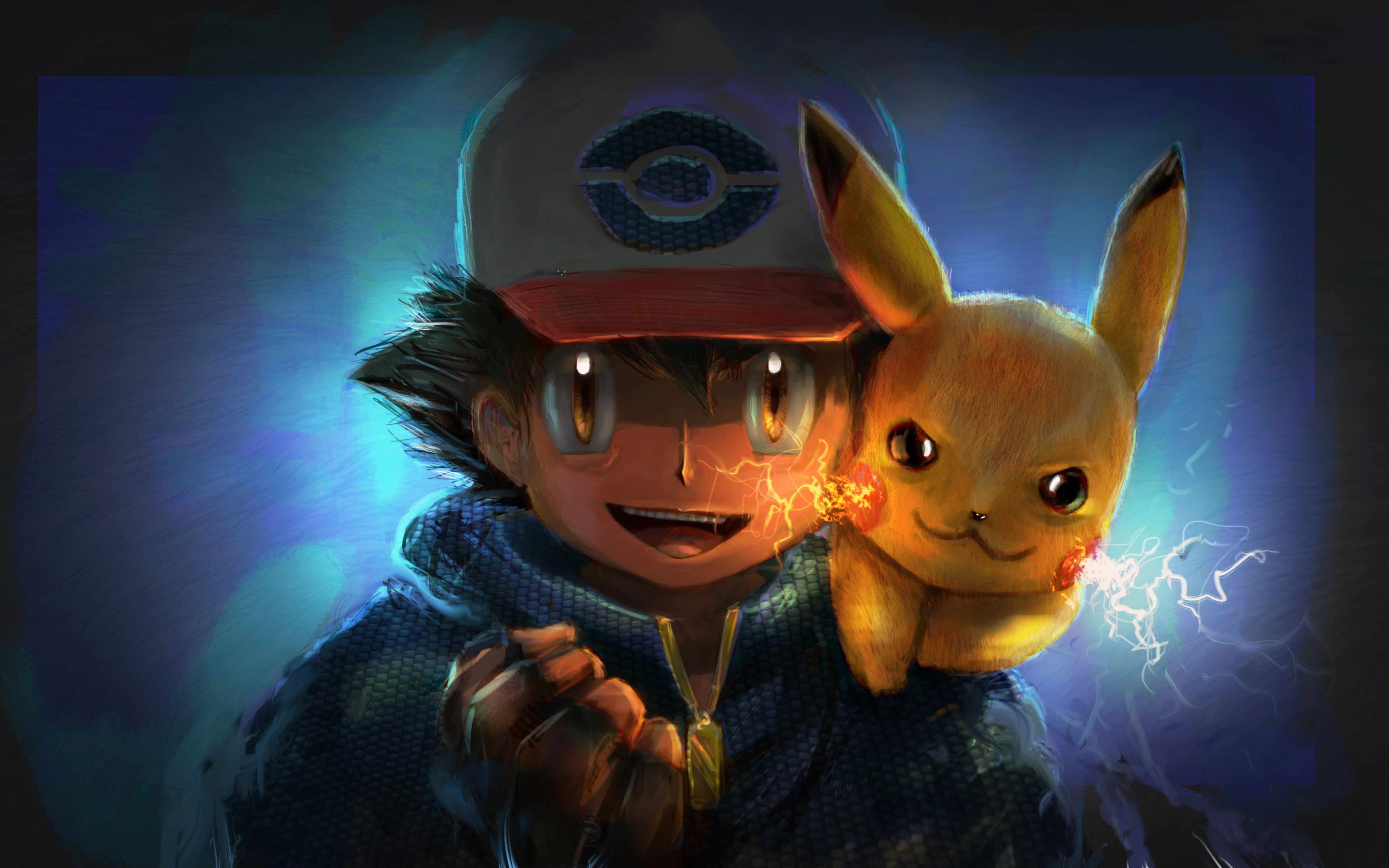 Pikachu Steals Ashs Hat Wallpapers