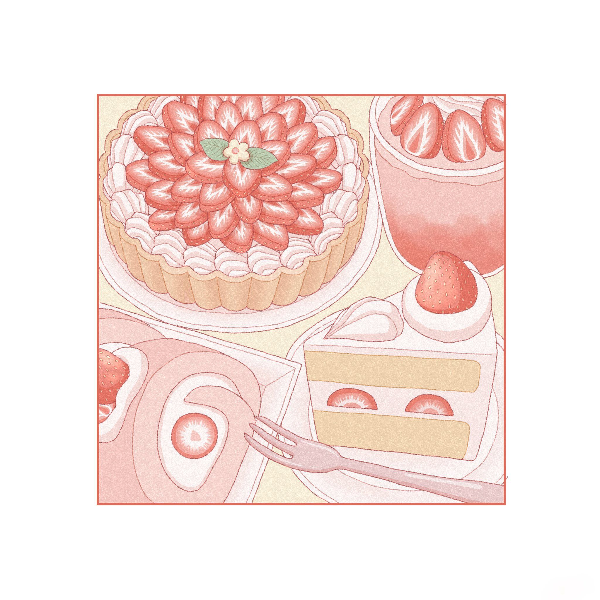 Pink Aesthetic Anime Food Wallpapers