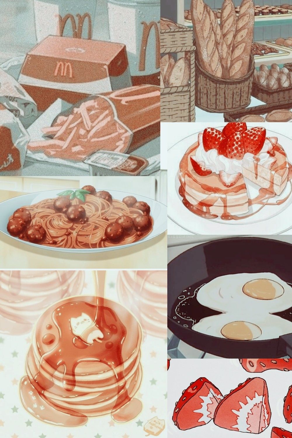 Pink Aesthetic Anime Food Wallpapers