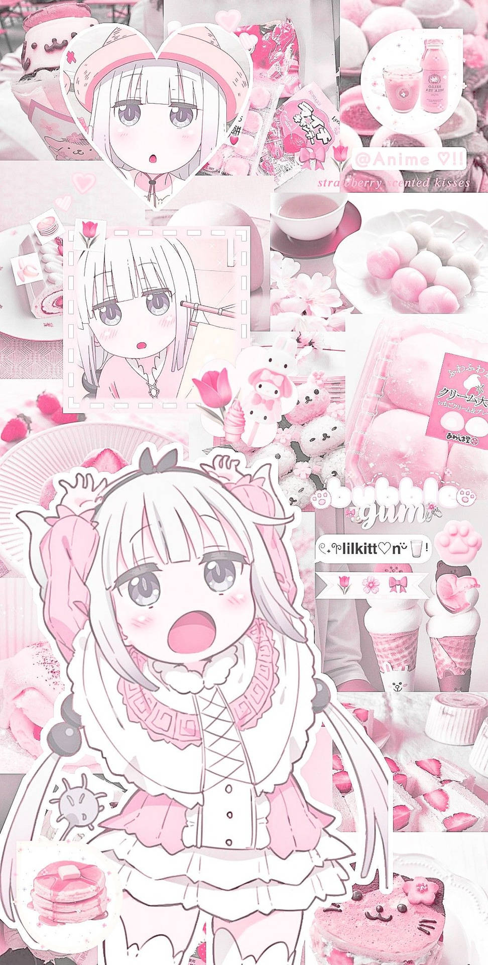 Pink Aesthetic Anime Food Wallpapers