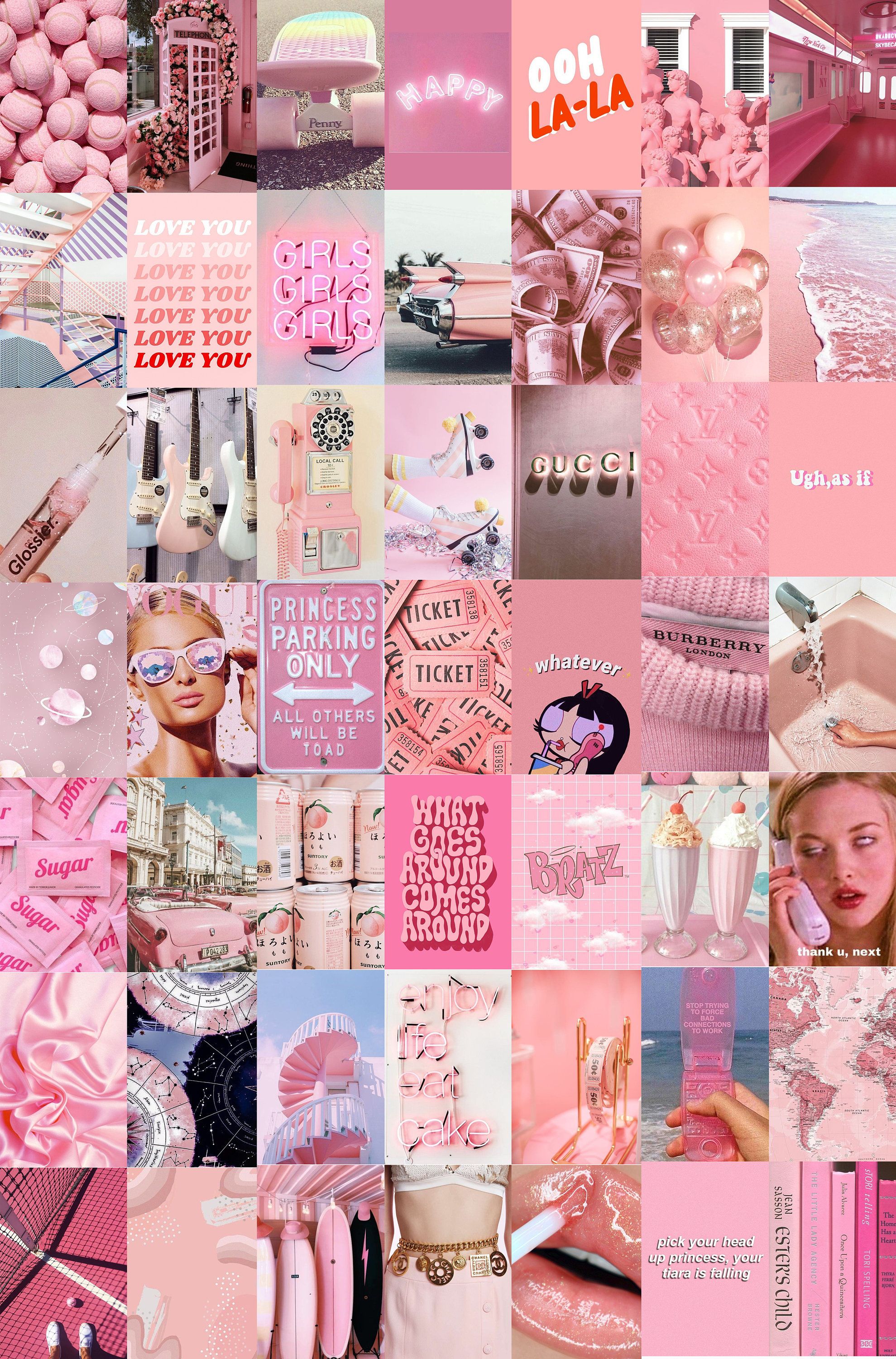 Pink Aesthetic Collage Wallpapers