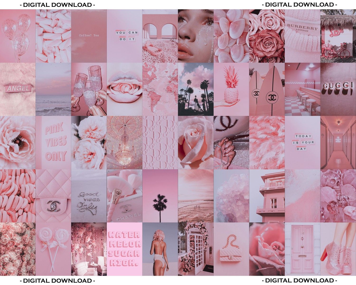 Pink Aesthetic Collage Wallpapers