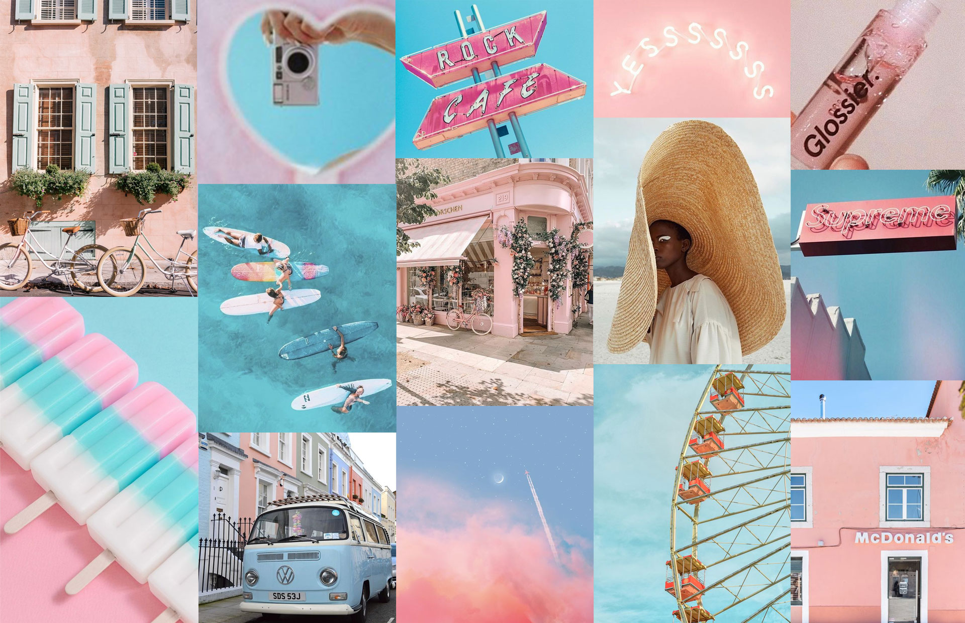 Pink Aesthetic Collage Wallpapers