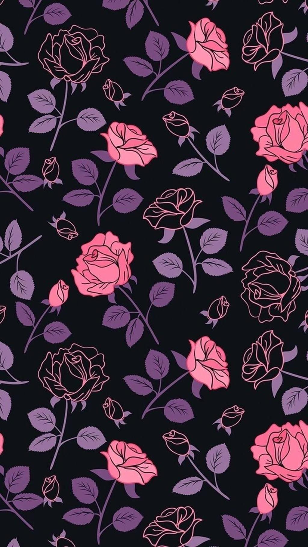 Pink And Black Flower Wallpapers