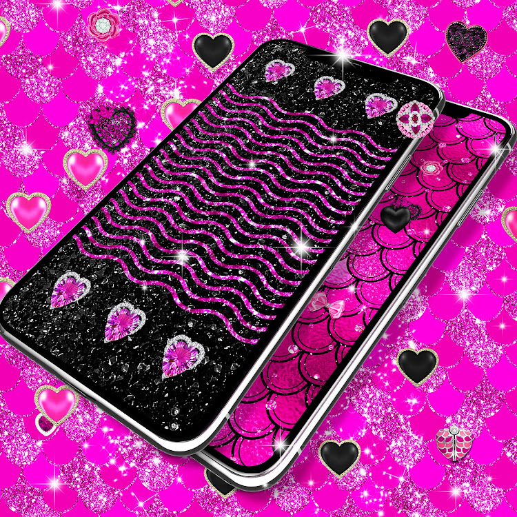 Pink And Black Glitter Wallpapers