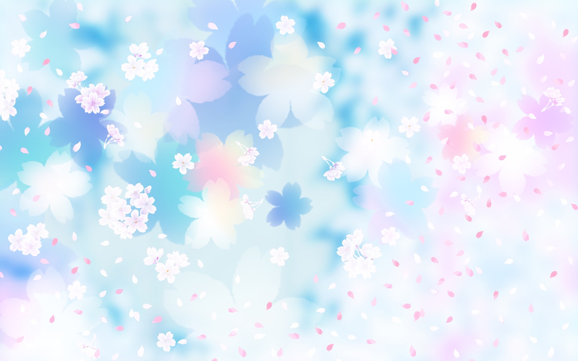 Pink And Blue Flowers Wallpapers