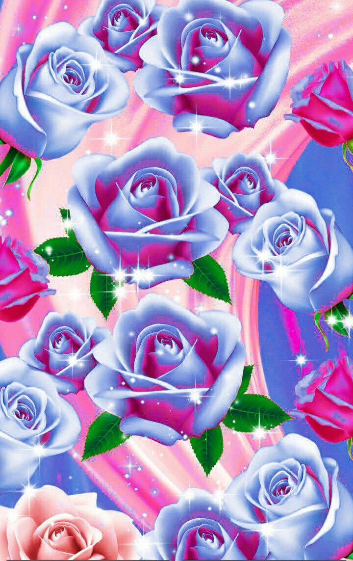 Pink And Blue Flowers Wallpapers