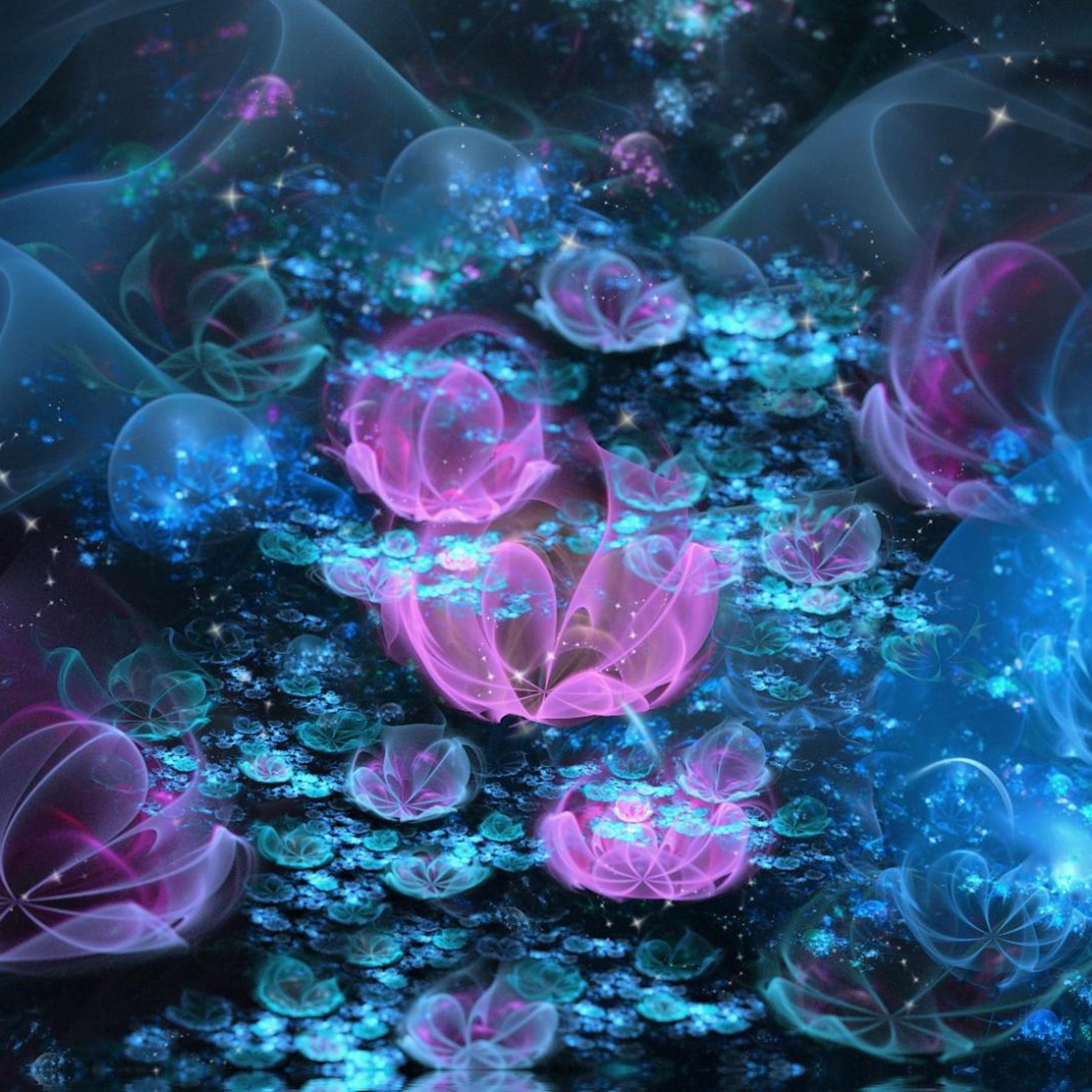 Pink And Blue Flowers Wallpapers