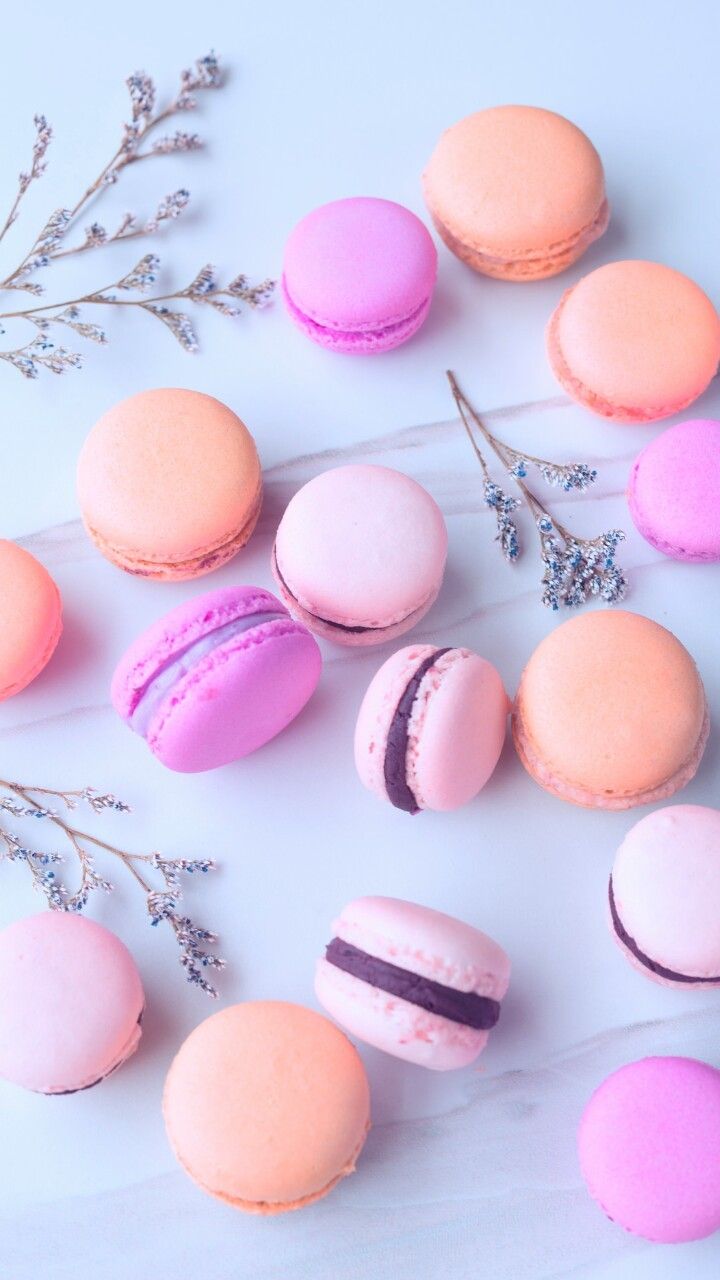 Pink And Blue Macaroon Wallpapers