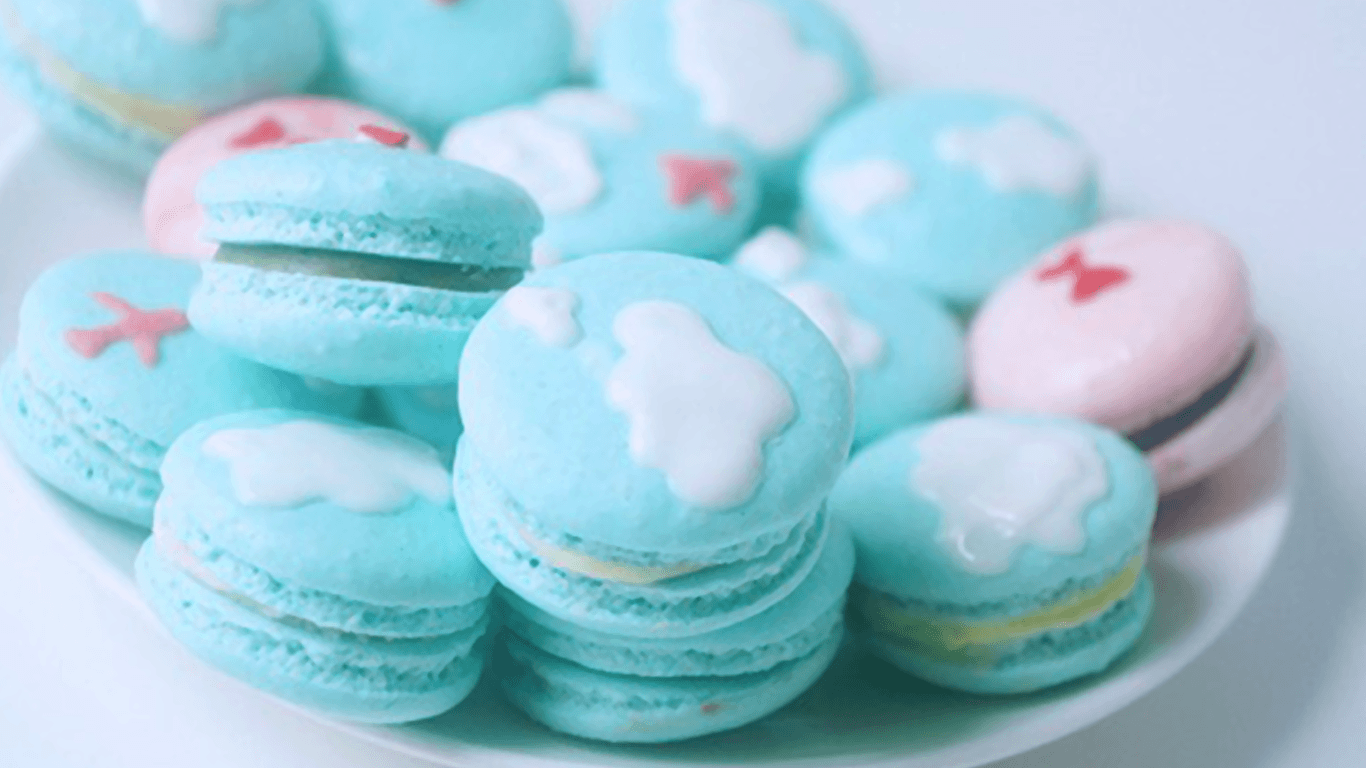 Pink And Blue Macaroon Wallpapers