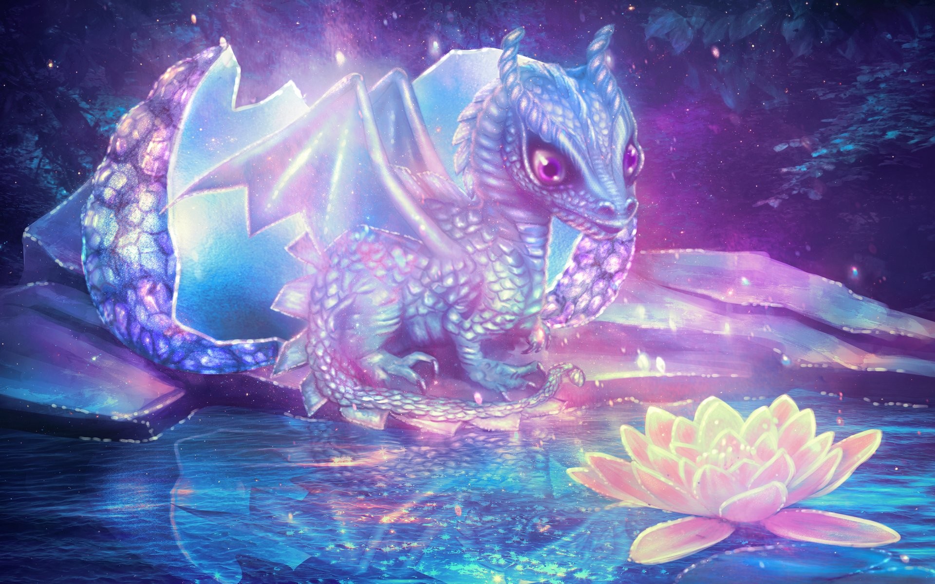 Pink And Purple Dragon Wallpapers