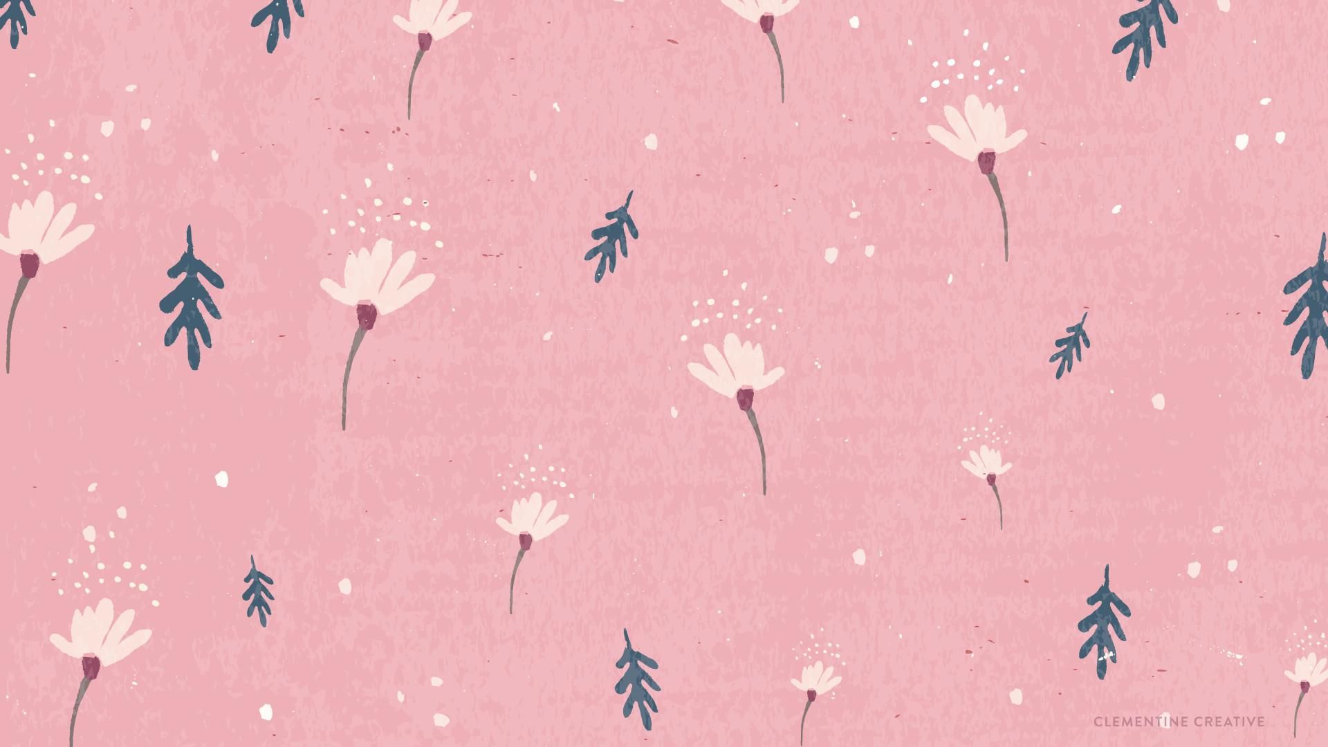 Pink And White Aesthetic Desktop Wallpapers