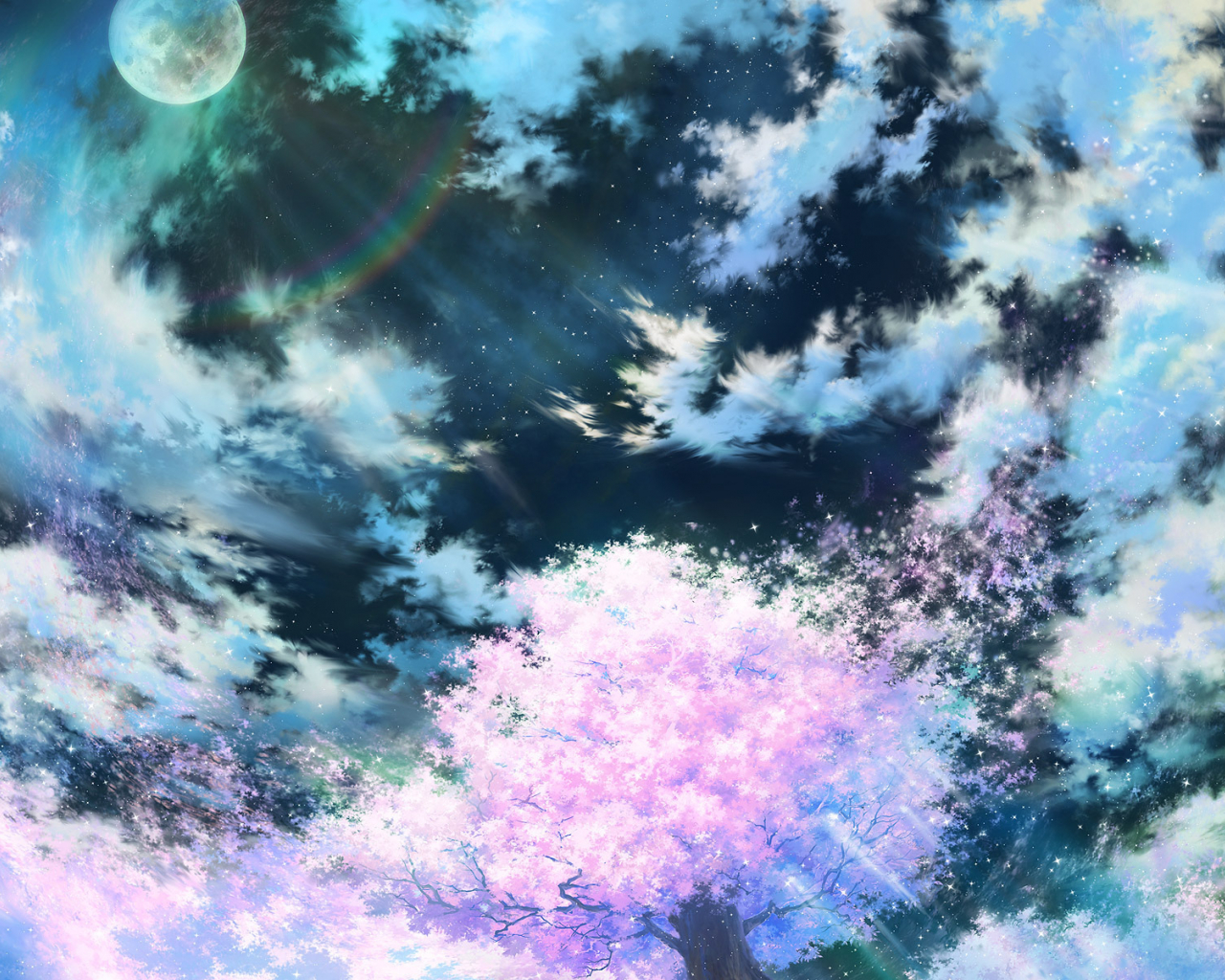 Pink Anime Scenery Wallpapers