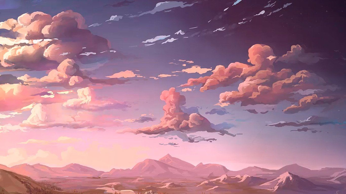 Pink Anime Scenery Wallpapers