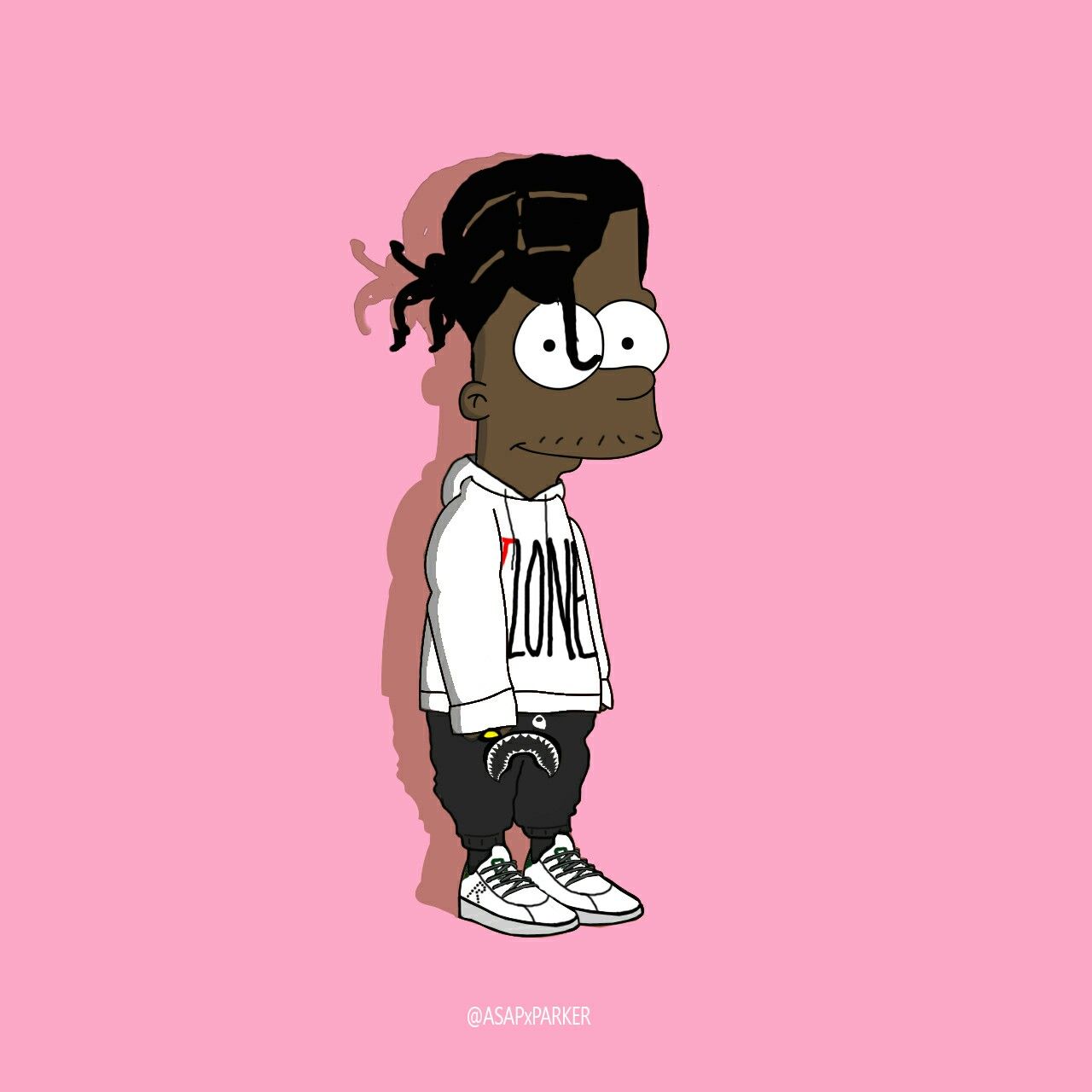 Pink Bape Cartoon Wallpapers