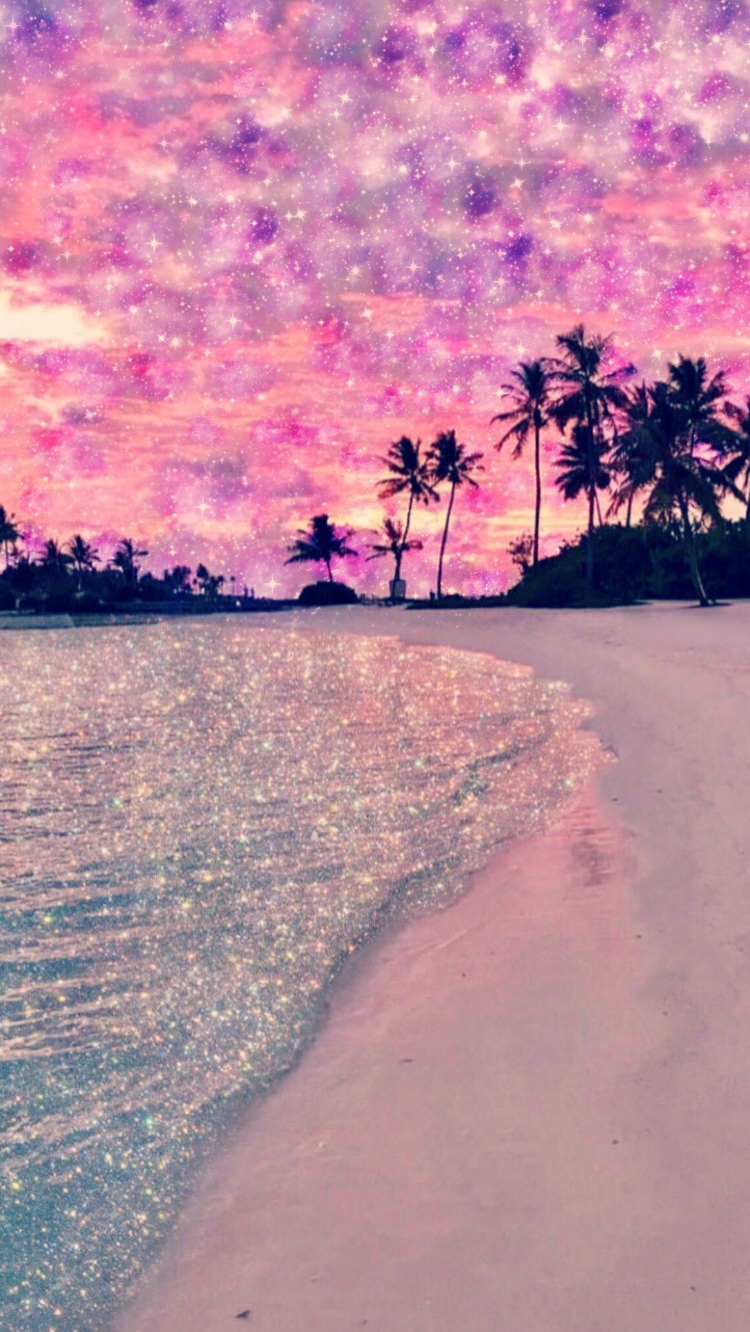 Pink Beach Sunset Iphone Wallpapers