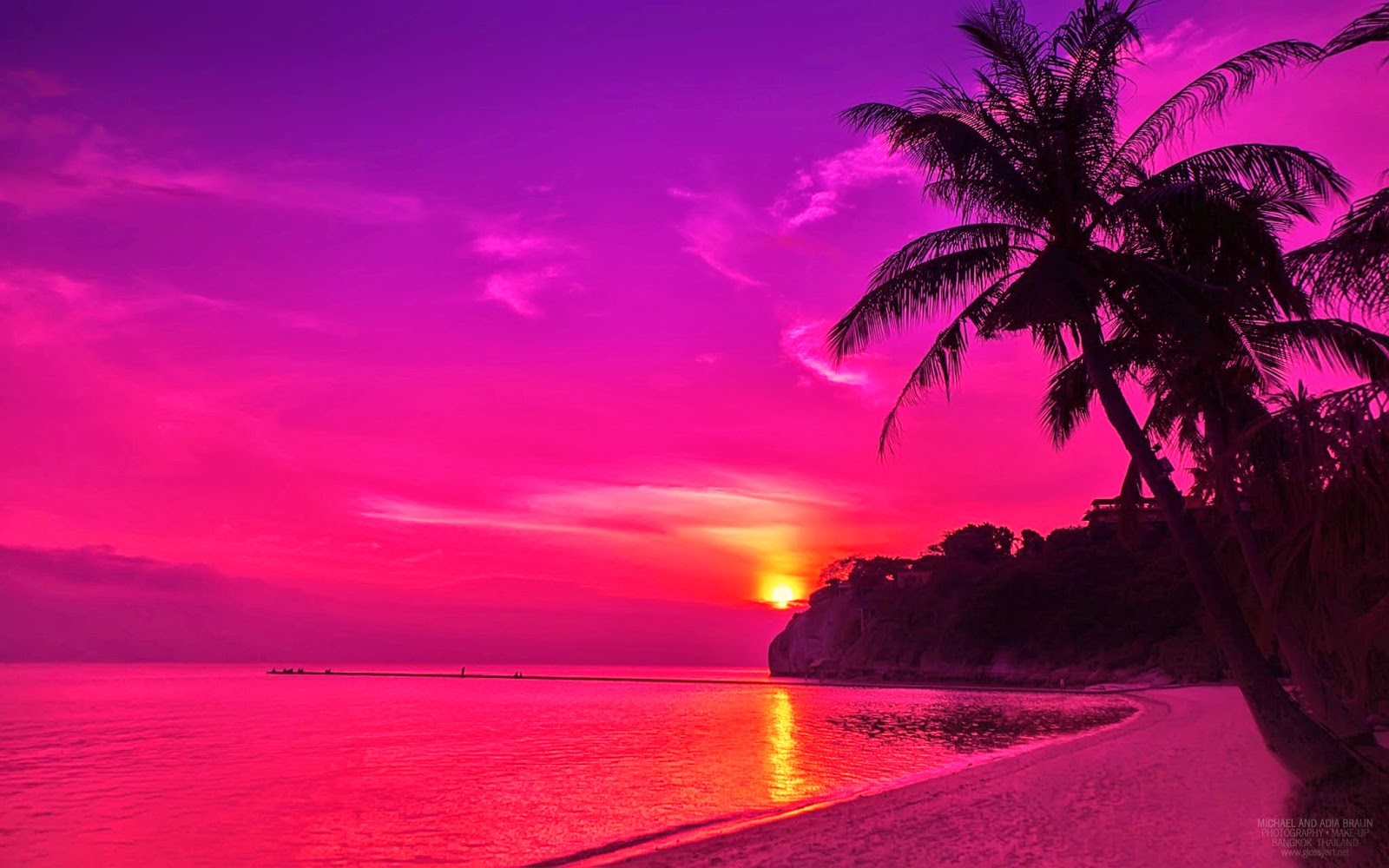 Pink Beach Sunset Iphone Wallpapers