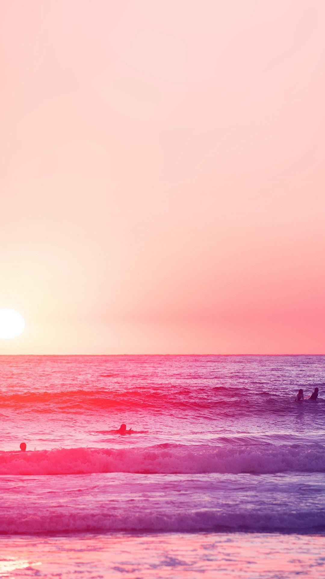 Pink Beach Sunset Iphone Wallpapers