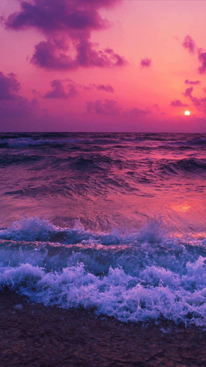 Pink Beach Sunset Wallpapers