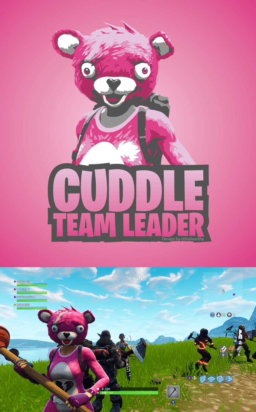 Pink Bear Fortnite Wallpapers