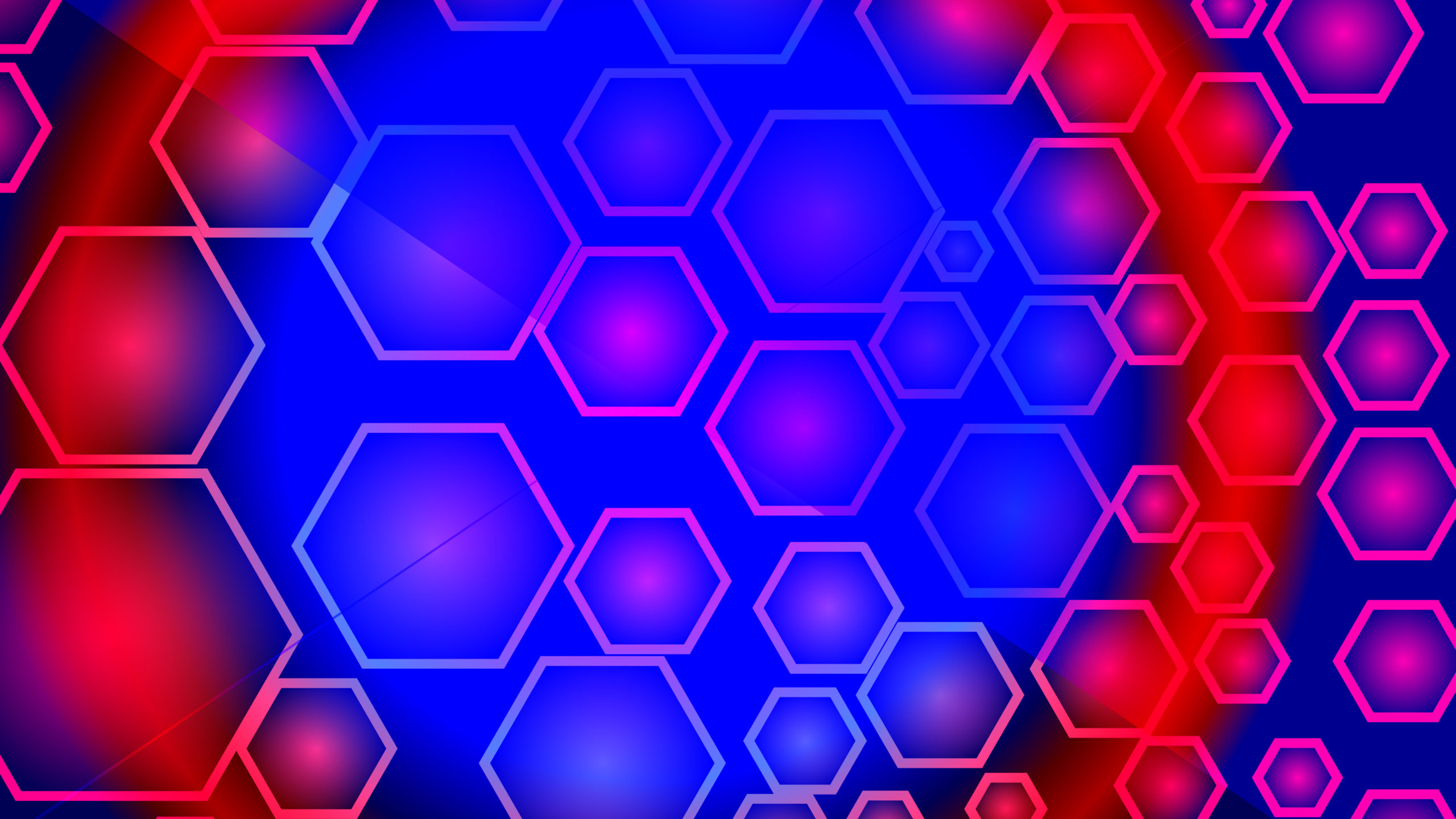 Pink Blue 4K Hexagon Wallpapers