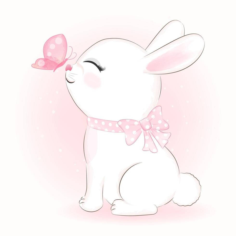 Pink Bunny Kawaii Rabbit Wallpapers