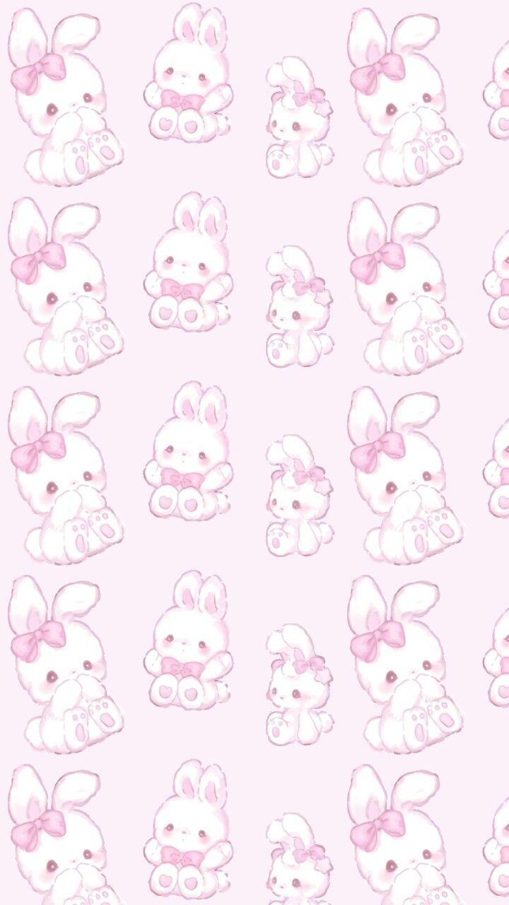 Pink Bunny Kawaii Rabbit Wallpapers