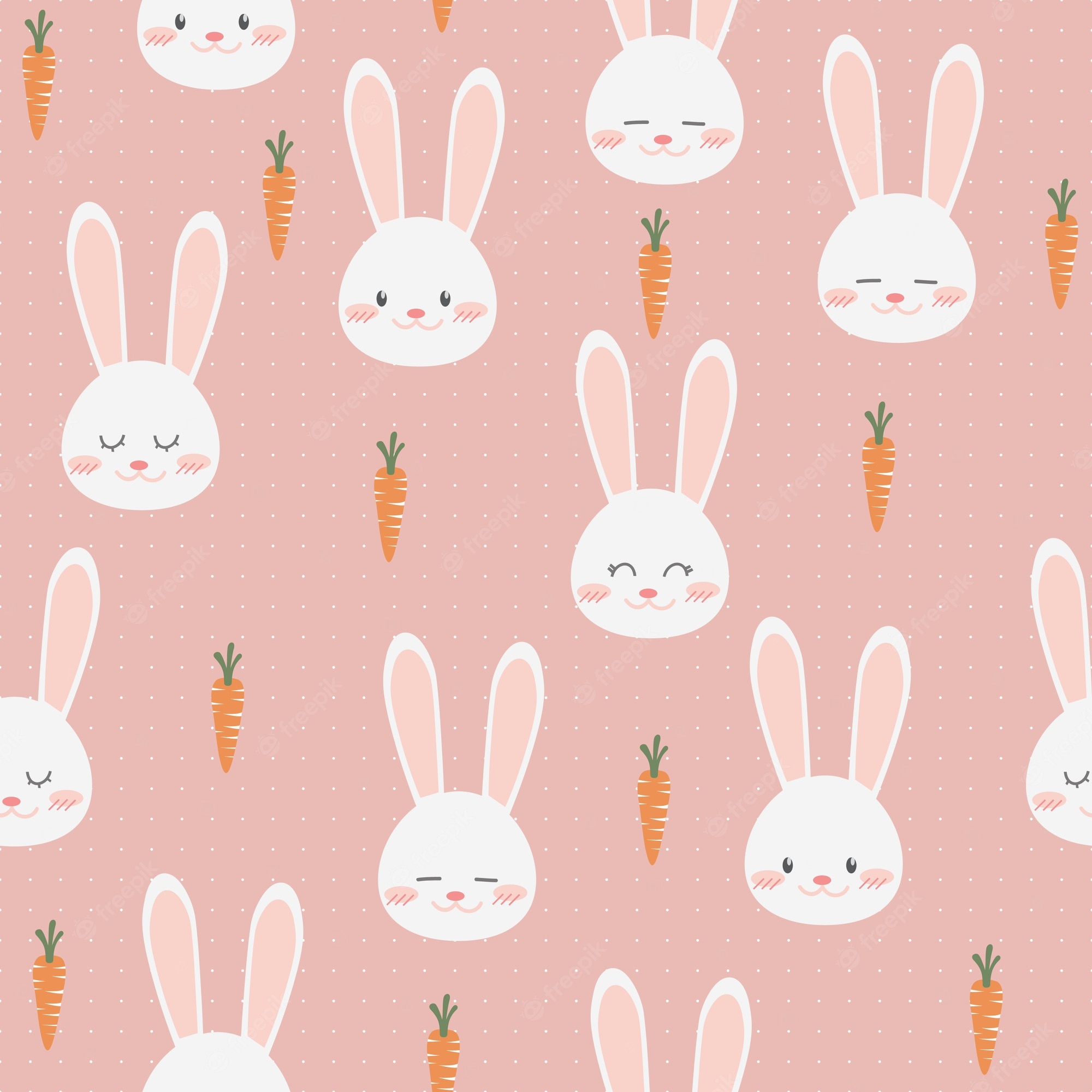 Pink Bunny Kawaii Rabbit Wallpapers