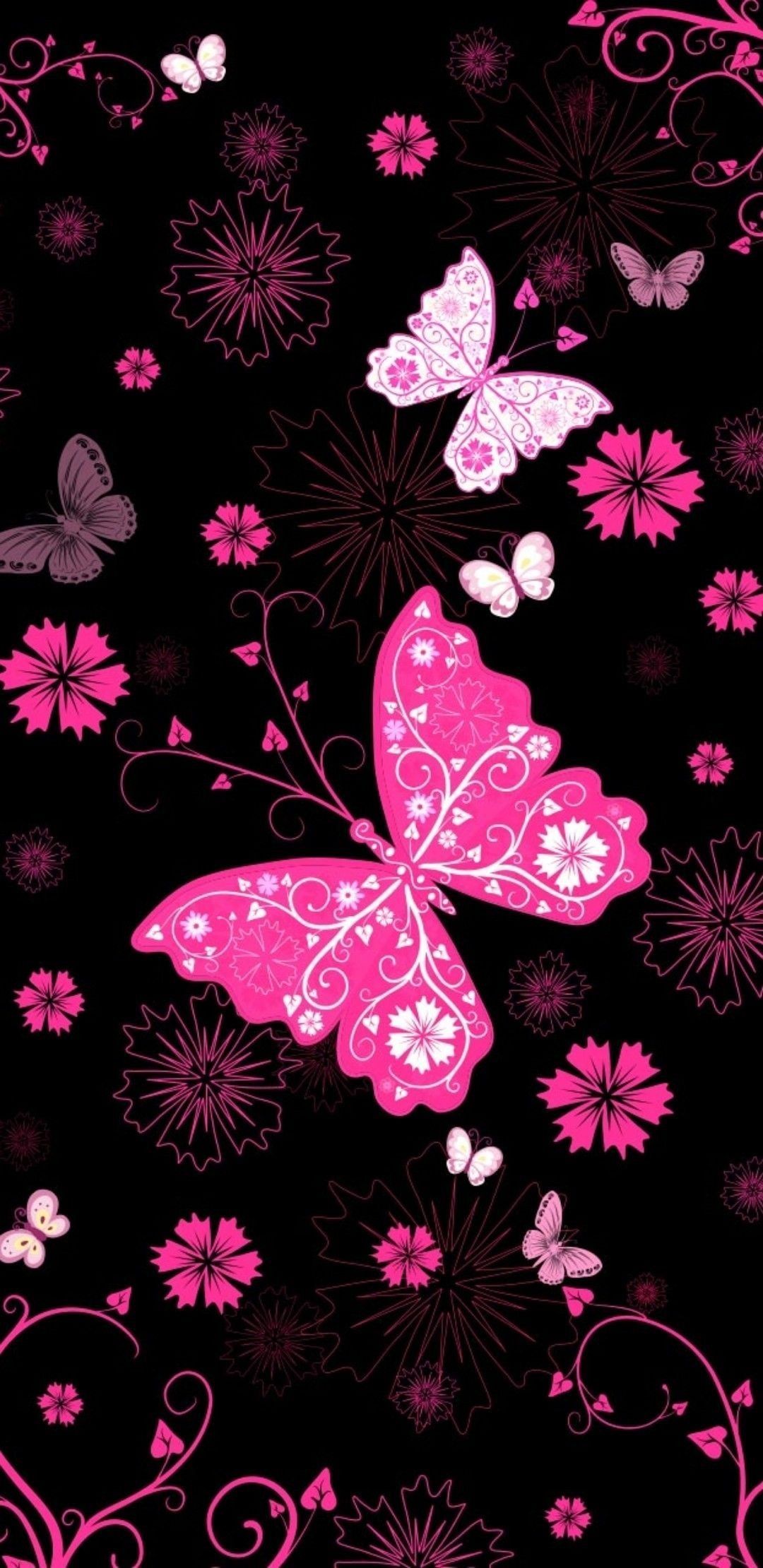 Pink Butterfly Wallpapers