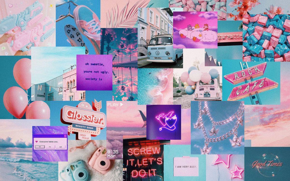 Pink Collage Desktop Wallpapers