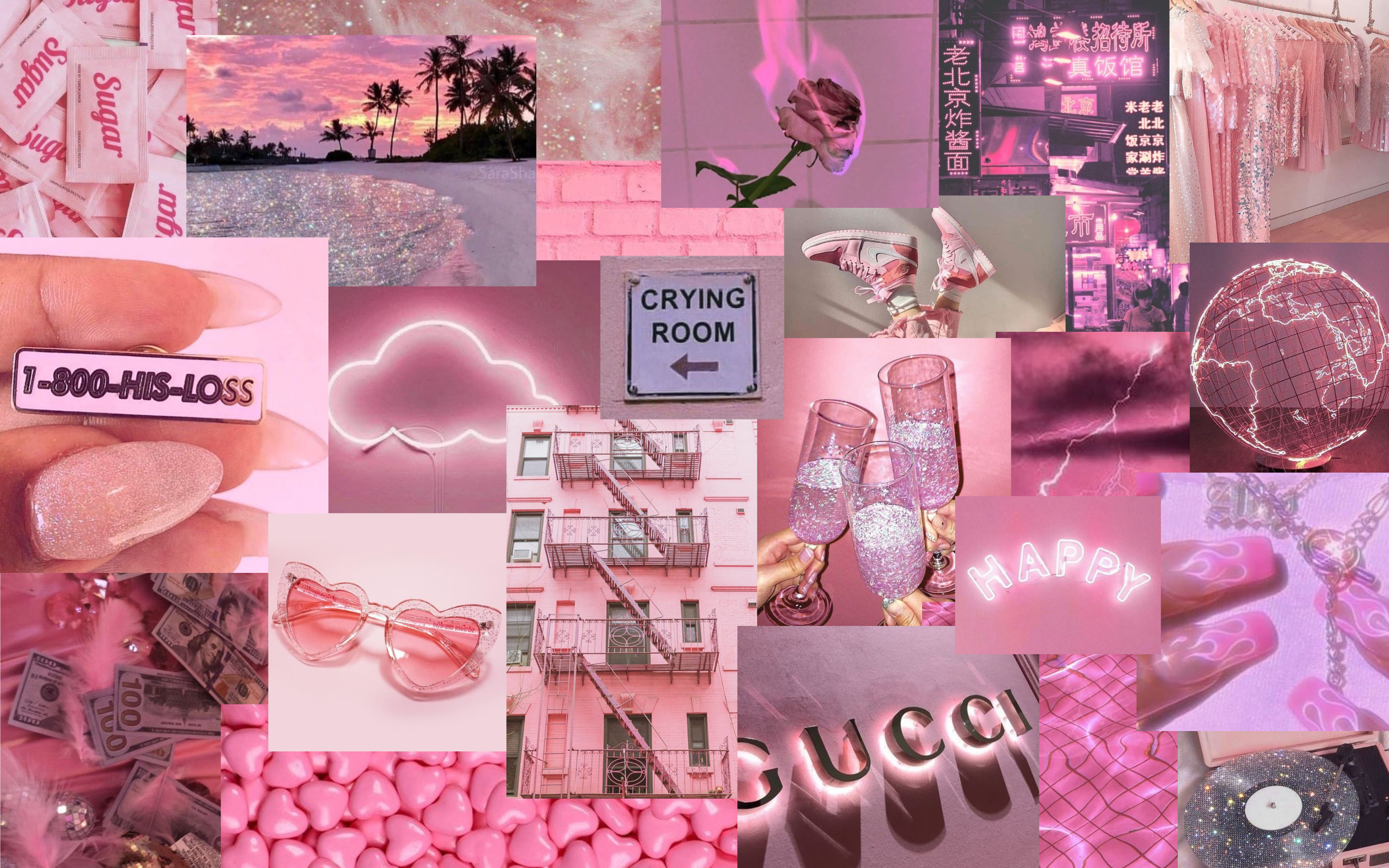 Pink Collage Wallpapers