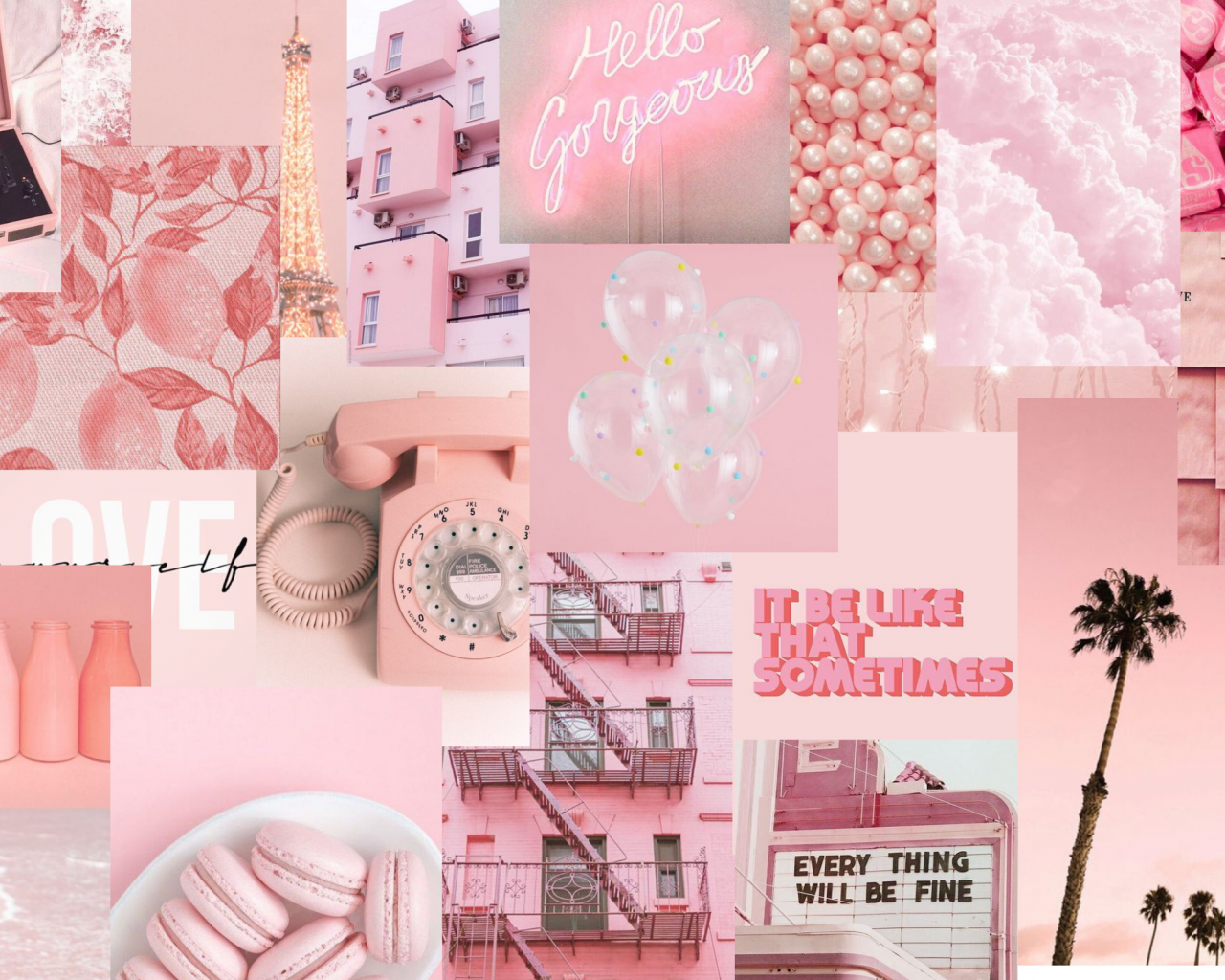 Pink Collage Wallpapers