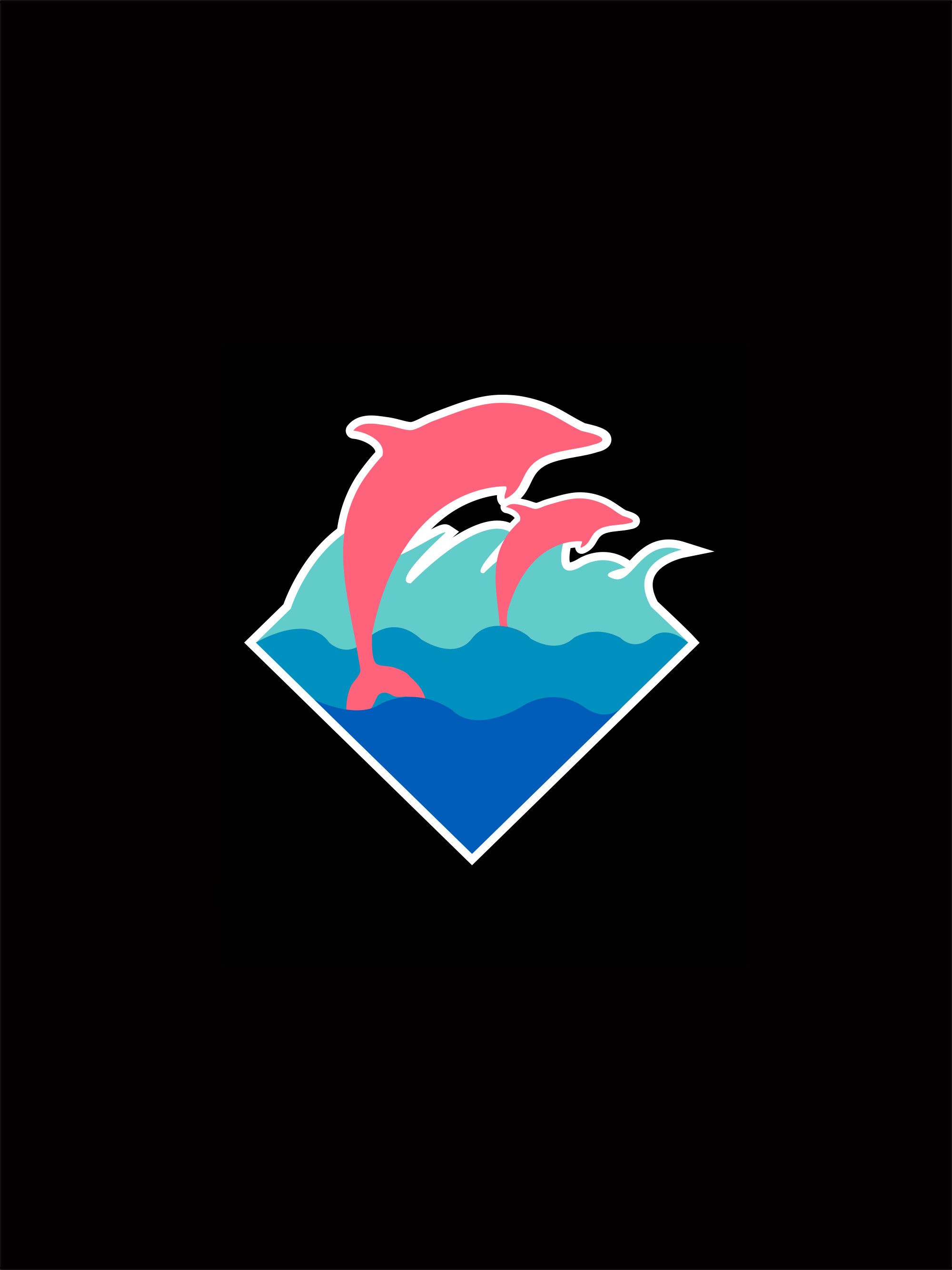 Pink Dolphin Ghost Logo Wallpapers