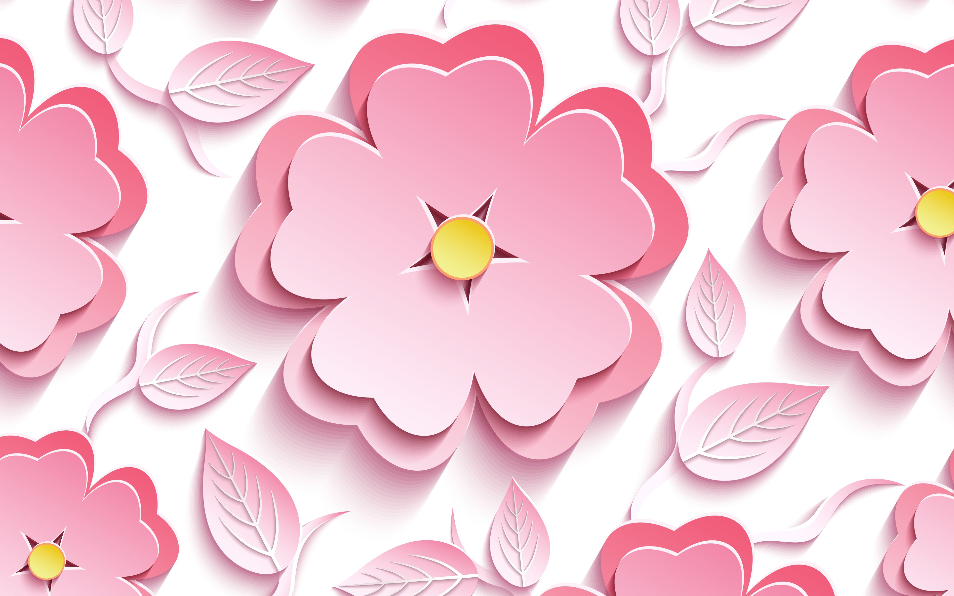 Pink Flower Cartoon Wallpapers