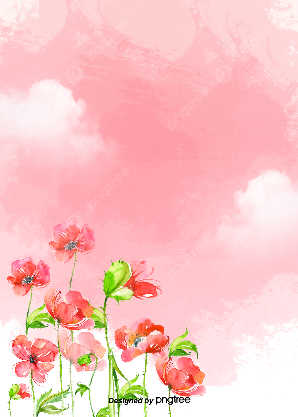 Pink Flower Cartoon Wallpapers