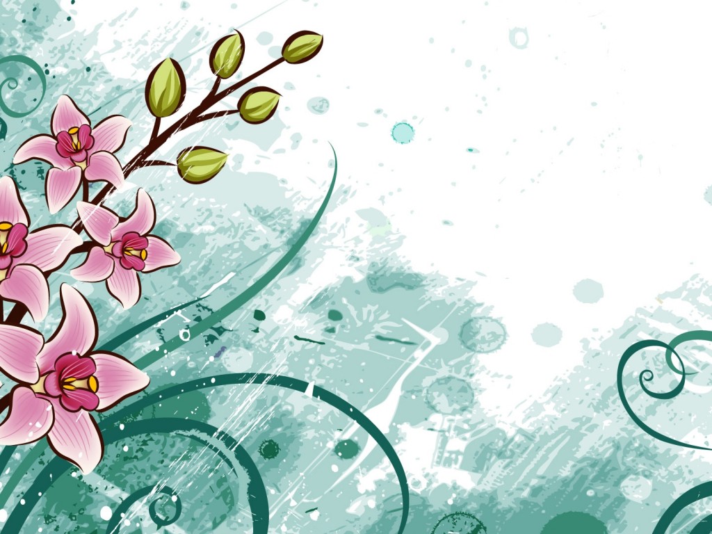 Pink Flower Cartoon Wallpapers