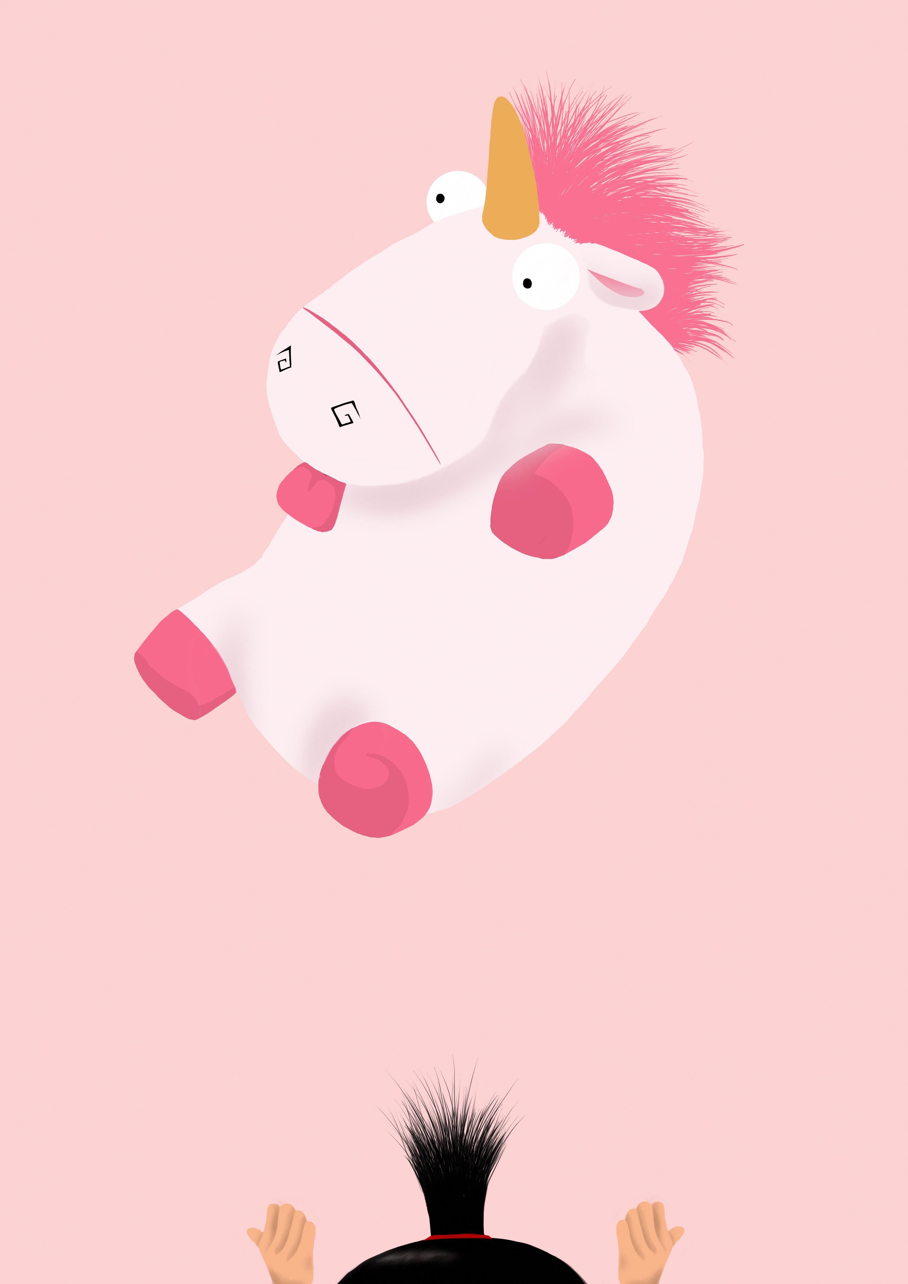 Pink Fluffy Unicorn Wallpapers