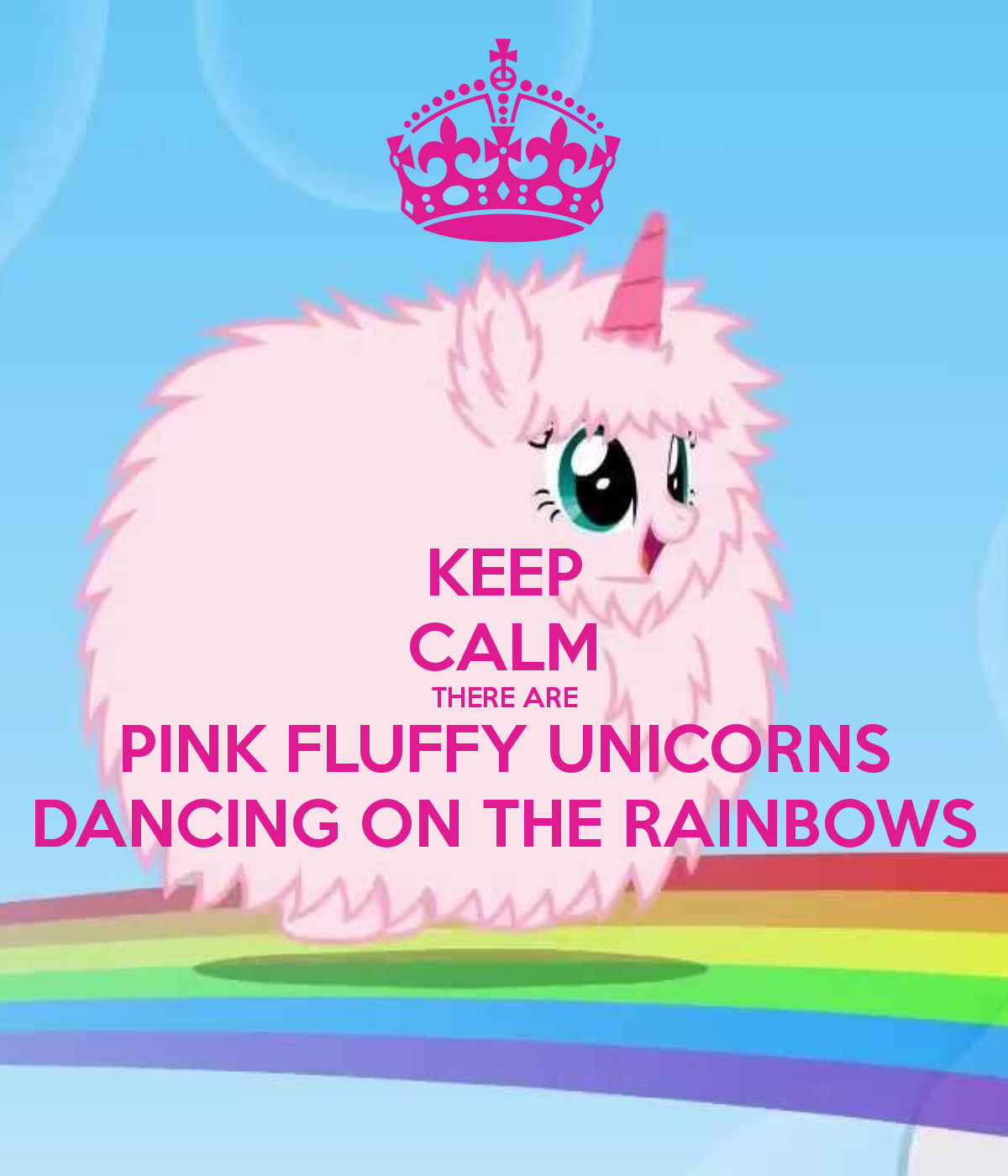 Pink Fluffy Unicorns Dancing On Rainbows Wallpapers