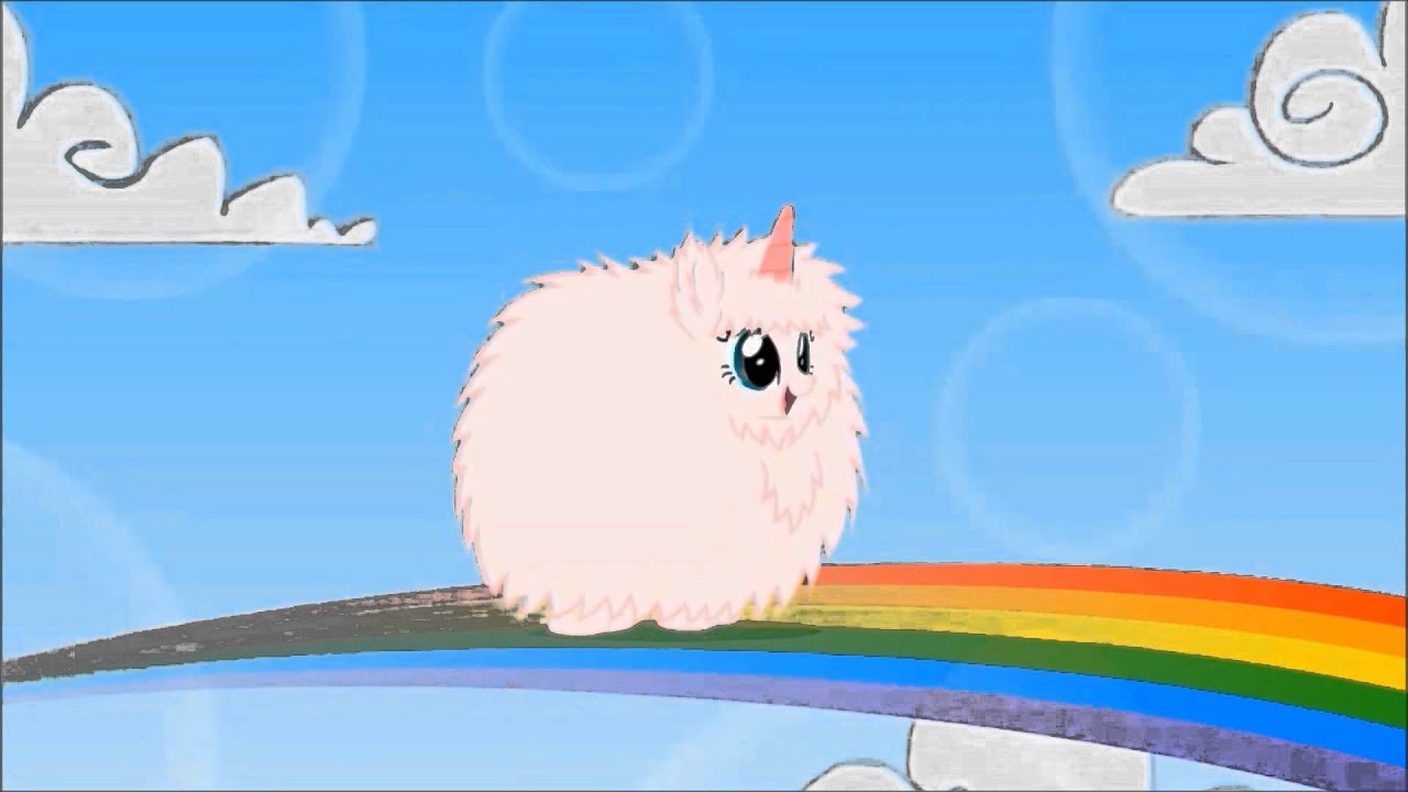 Pink Fluffy Unicorns Dancing On Rainbows Wallpapers