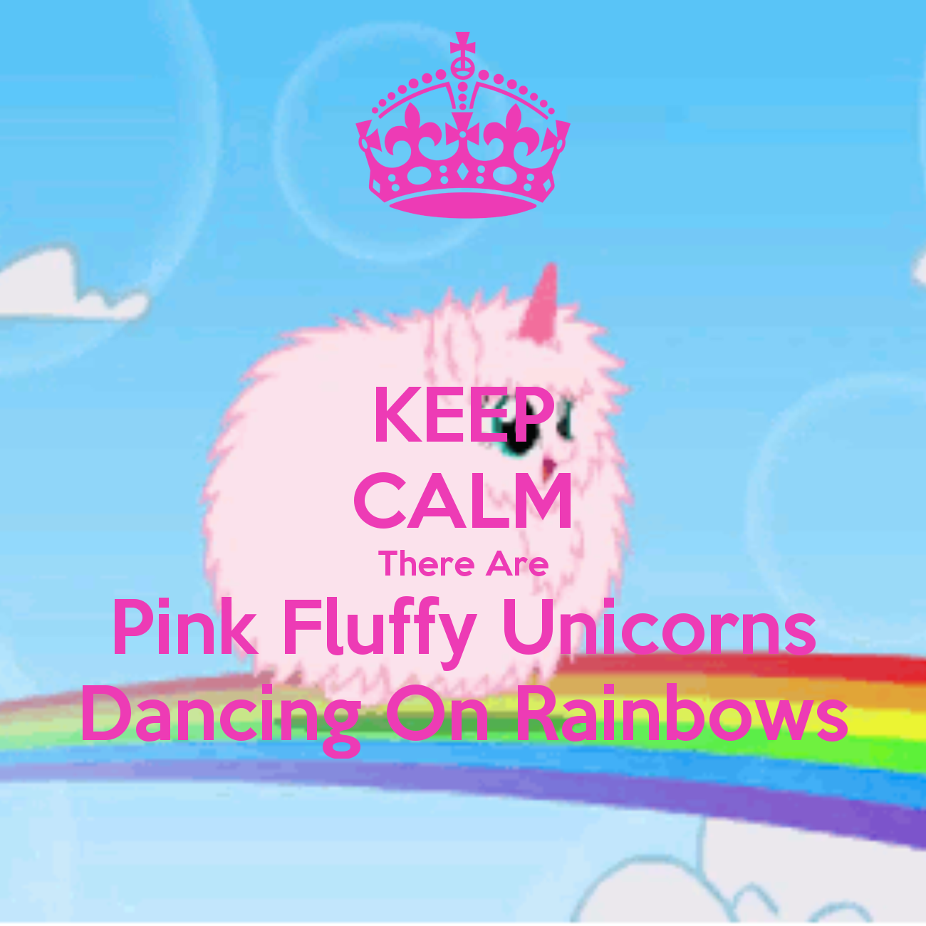 Pink Fluffy Unicorns Dancing On Rainbows Wallpapers