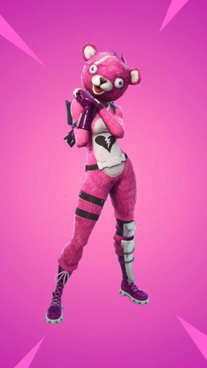 Pink Fortnite Bear Wallpapers